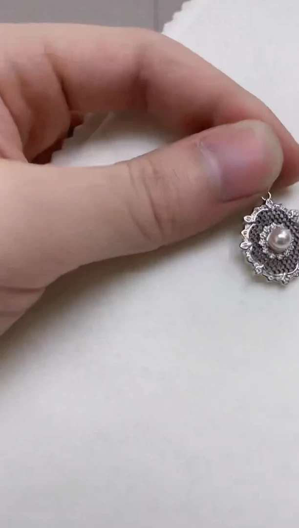 颈饰银S925镶嵌海水珍珠