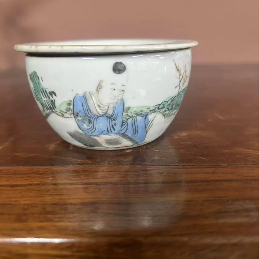 晚清 粉彩香薰盖盒瓷器W-1473