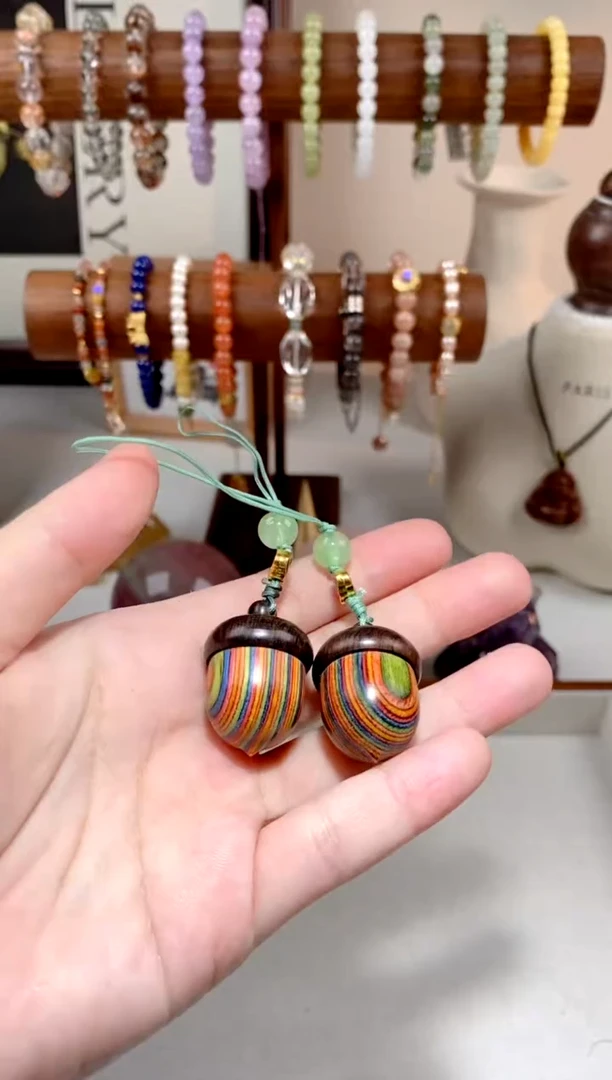 【闪购商品】和田玉手链未镶嵌栗子彩虹木