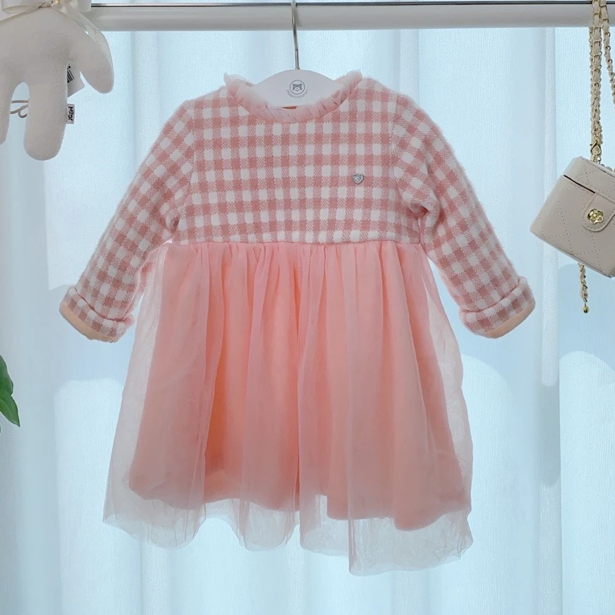 5514米乐熊 女宝宝长袖连衣裙儿童童装春秋