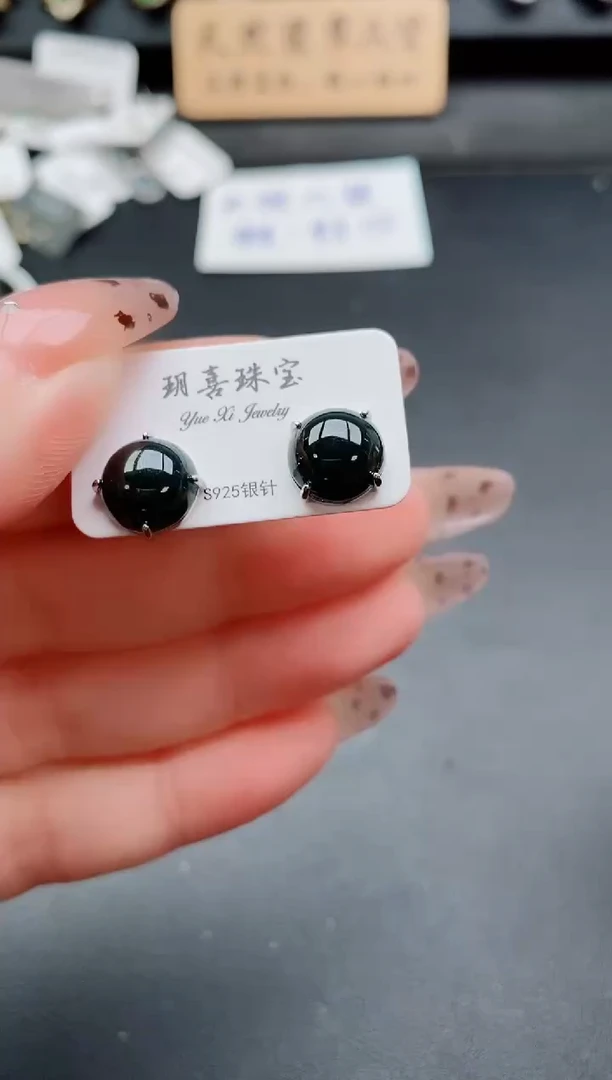 银S925镶嵌戒指翡翠1