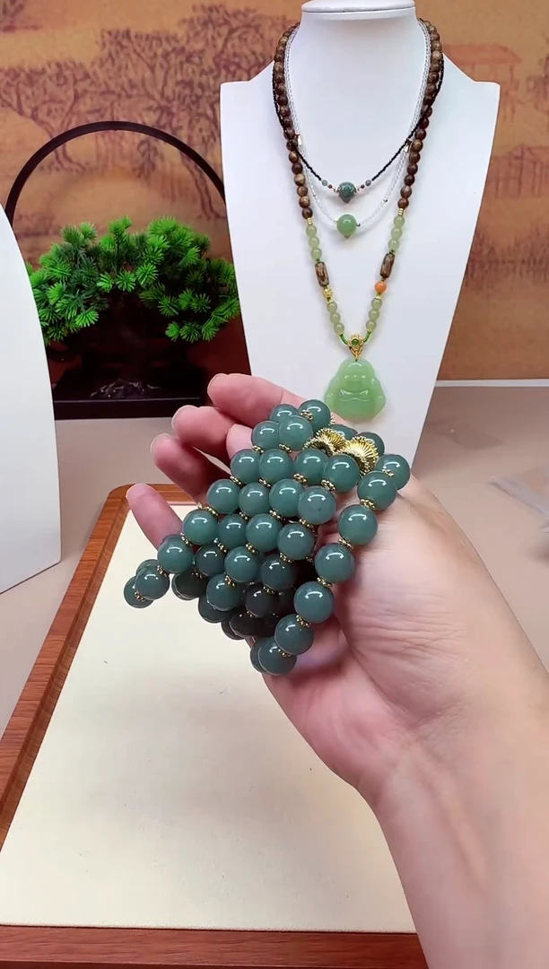 14K金镶嵌手链翡翠S180