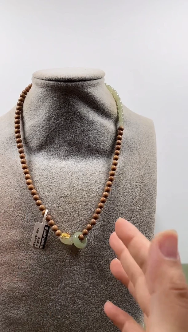 檀香木木头款印度老山檀香一鸣惊人0.6三圈手串