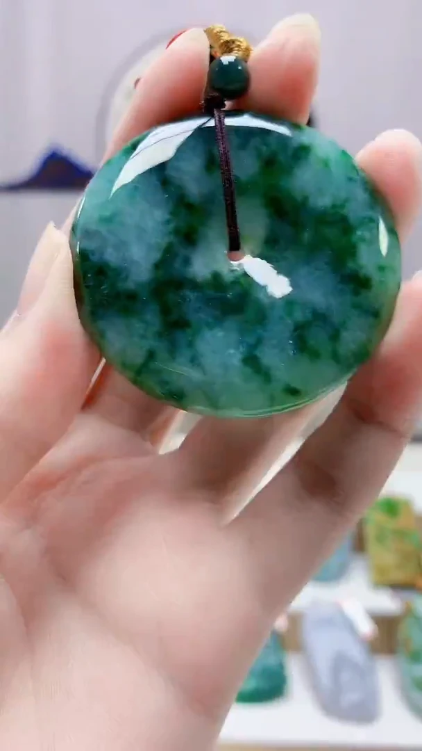 未镶嵌定制翡翠4852zm-毛货挂件扣子26