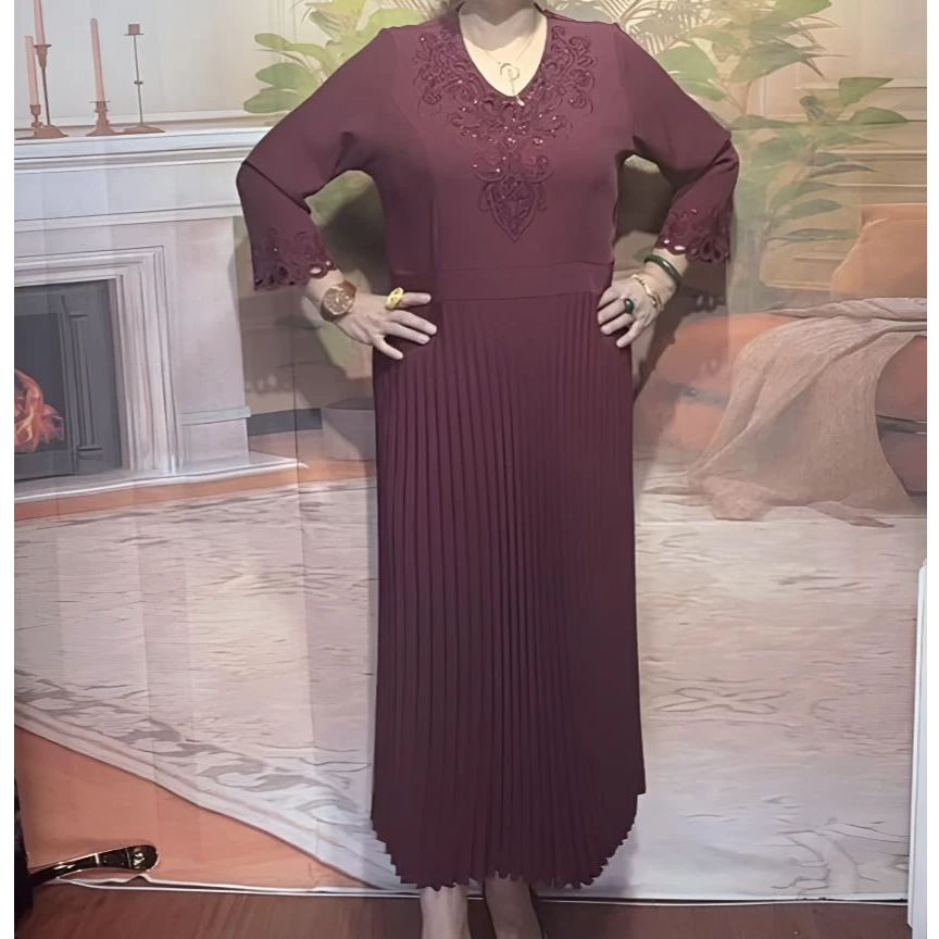 长裙百褶裙薄款瑞丽风A型半身裙女士轻奢裙子百搭