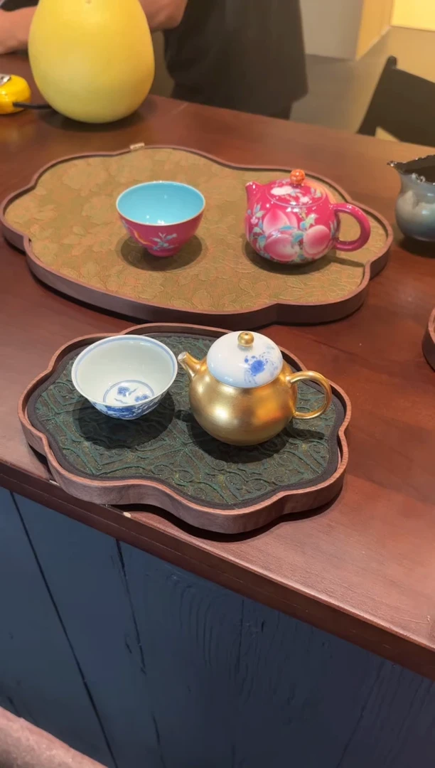 是****呀定向香云纱茶盘