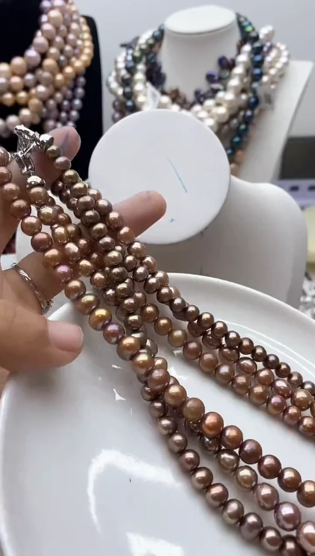 【闪购商品】淡水珍珠颈饰钛钢185