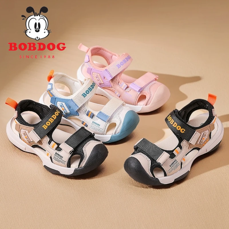 巴布豆2025新款夏季软底沙滩鞋凉鞋童鞋包头男巴布豆鞋子透气婴儿