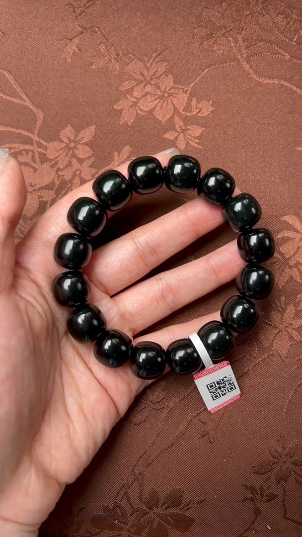 【闪购商品】和田玉手串未镶嵌戈壁籽黑青JYMND41225-2