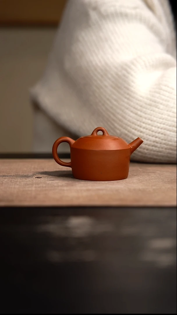 【闪购商品】紫砂茶壶圆柱壶红泥65cc
