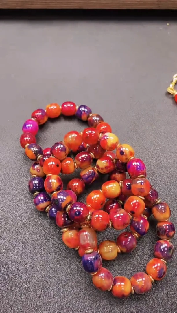 【闪购商品】玛瑙/玉髓手链未镶嵌药王石手串偏红卡4mm