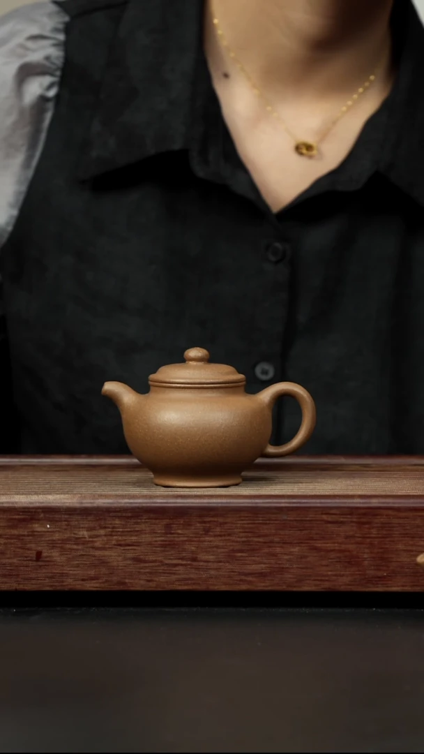 紫砂茶壶芝麻绿 小掇只 全手工