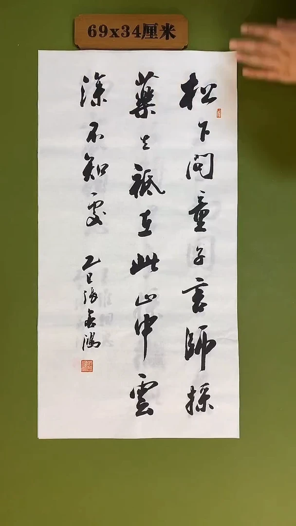 书法书法 张若鸿 尺寸69cm*34cm