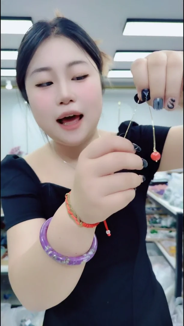 玛瑙/玉髓颈饰合金3004红耳线