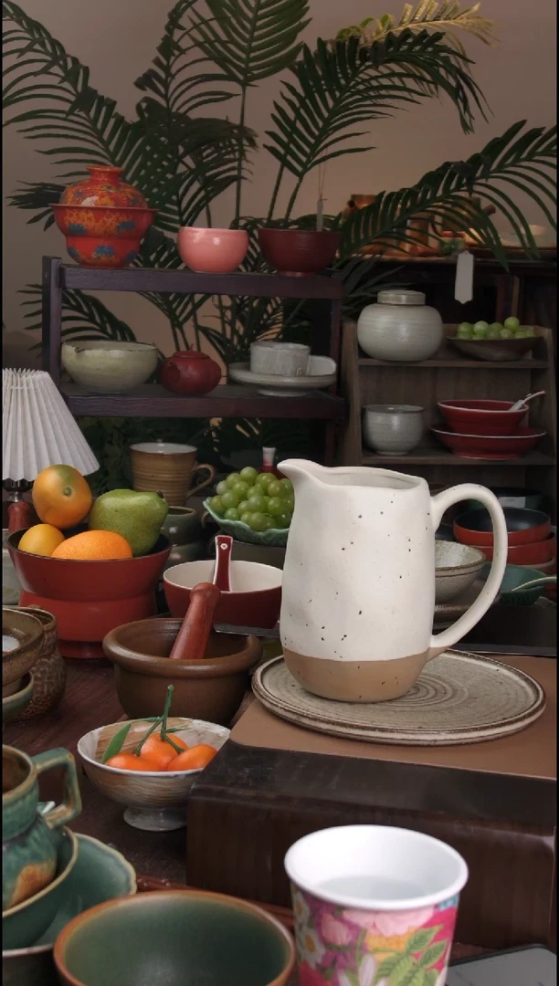 碗景德镇手工高温餐具白奶壶