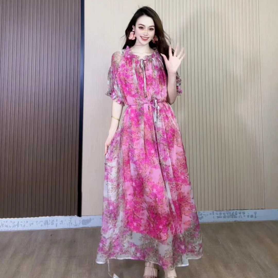 【爱菲雅】文文碎花气质夏季连衣裙25068