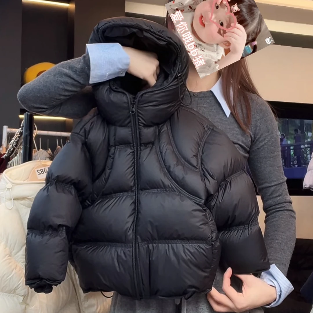 【厚乳松糕】阿卷冬装男女童纯色双倍加厚保暖连帽泡芙棉服HCXZ4790