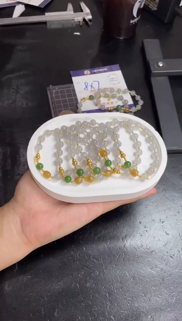 银S925镶嵌和田玉挂件和田玉设计款珠串@多样性发其一CP