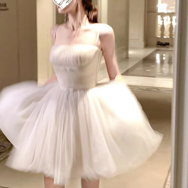 【流仙裙】收腰高级感连衣裙气质网纱在逃公主仙女裙