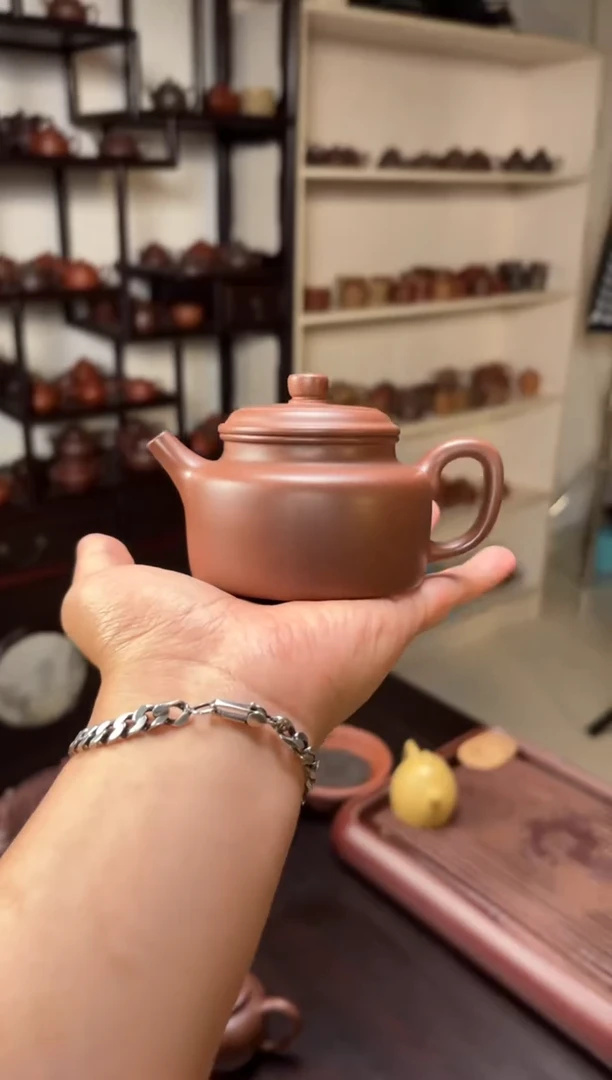 茶壶紫砂原矿紫泥d德钟170毫升