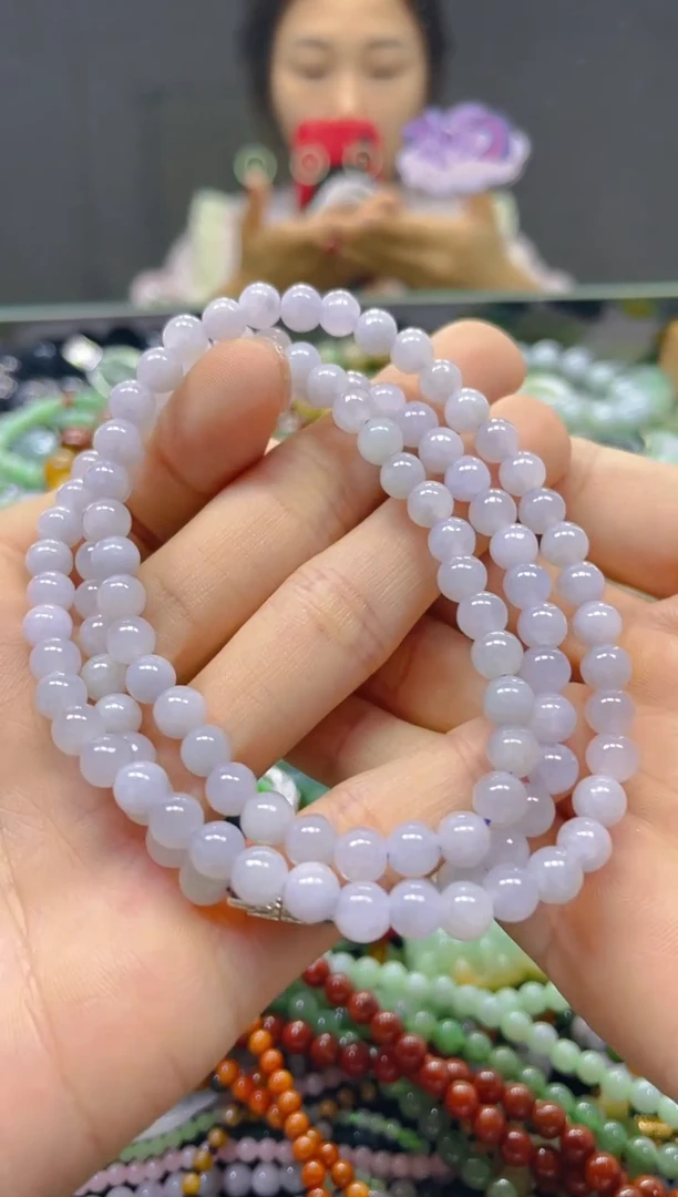 颈饰未镶嵌翡翠6MM/J/翡翠A货，一件也是批发价
