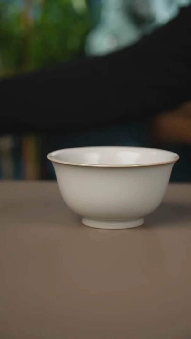 仿古月白可乐杯微暇