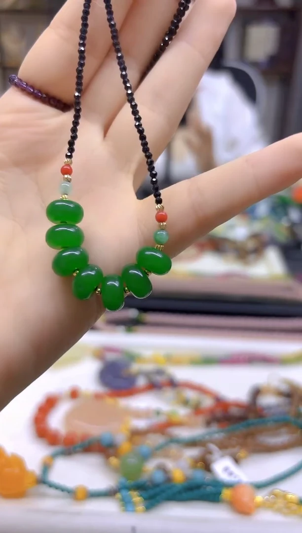 翡翠未镶嵌颈饰DIY款X365