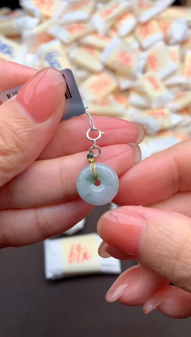 翡翠挂件银S925镶嵌一