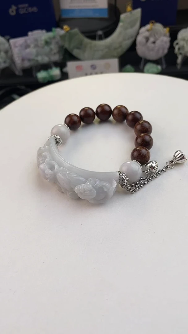 未镶嵌手链翡翠六***耳手工定制默认微瑕主播介绍为准