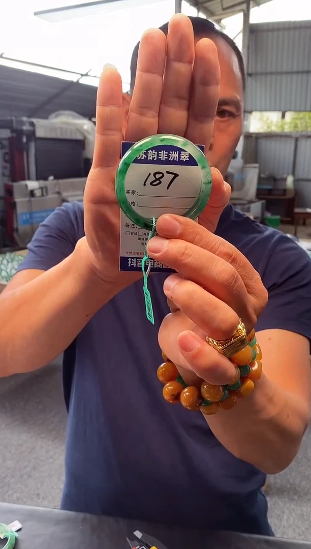 未镶嵌手镯石英质玉（非洲翠）51+