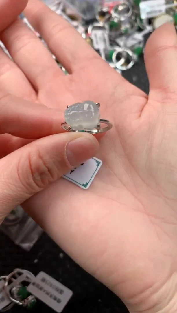 银S925镶嵌戒指翡翠111111   8