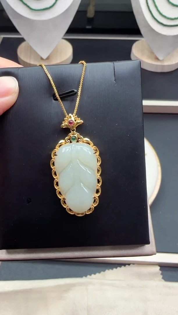 【闪购商品】和田玉吊坠(不含链)合金【海莎一口翠】和田玉挂件1