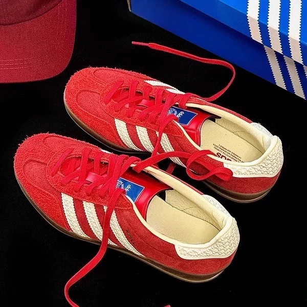 首览复古德训鞋男女款美式训练鞋三杠休闲板鞋潮复古百搭