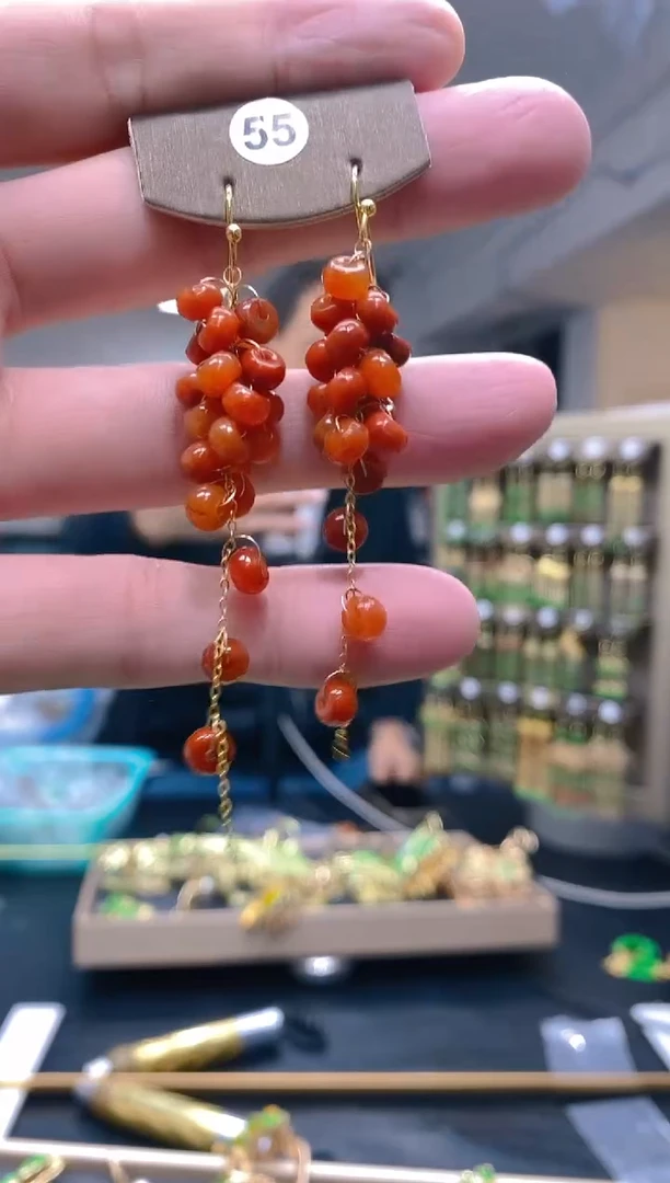 【闪购商品】翡翠耳饰合金61翡翠耳钩
