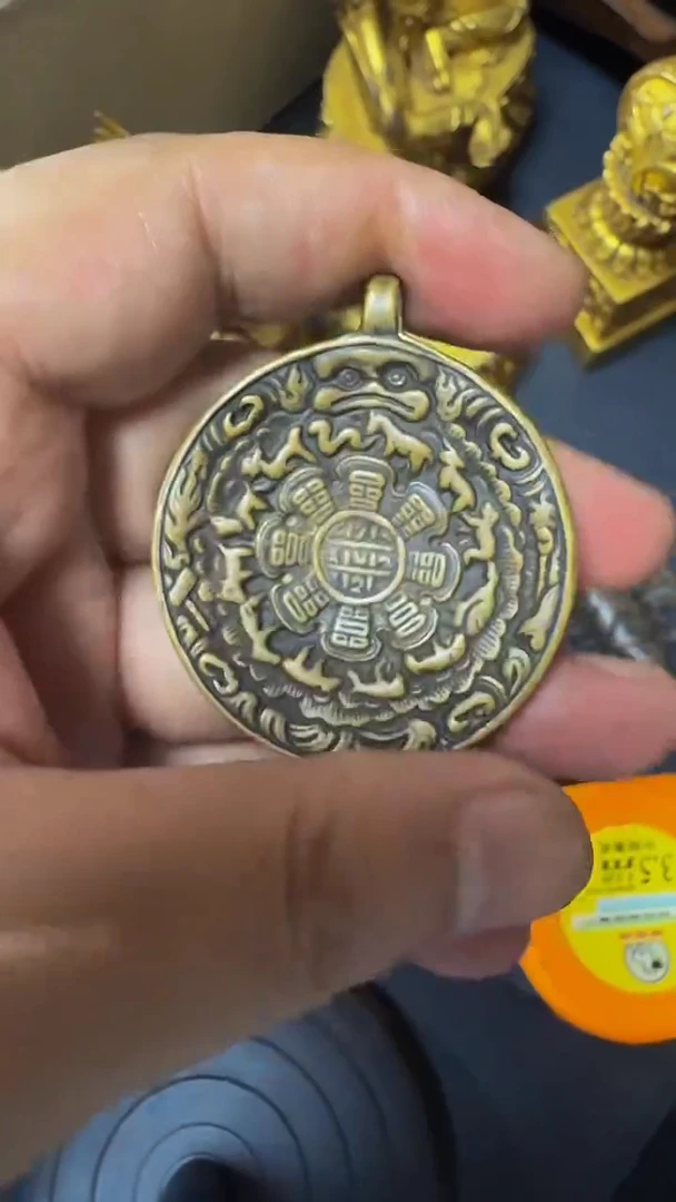 合金类哇嘴九宫牌直径4.5