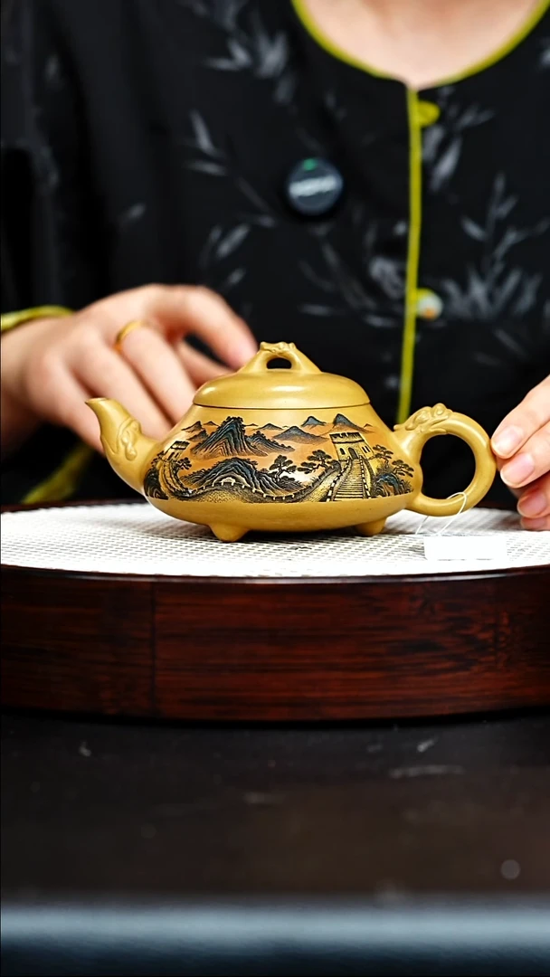 茶壶紫砂宜兴紫砂  汉棠石瓢  黄金段  梅付春