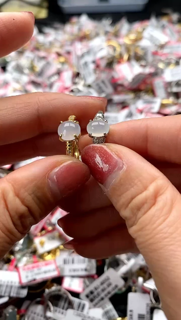 【闪购商品】翡翠戒指银S925镶嵌6666666    6