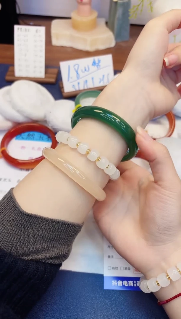 【闪购商品】石英质玉手镯未镶嵌289-东陵玉-圈口57