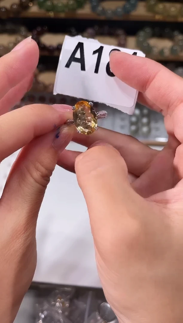 未镶嵌手链水晶A181 黄水戒指 多样性发一