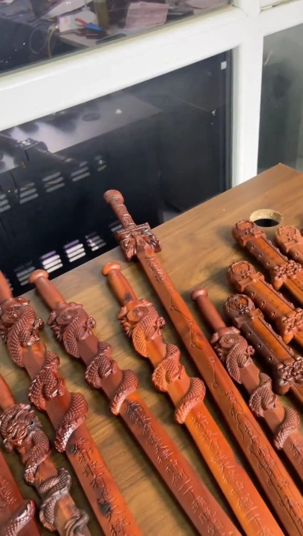 木南****?枣木九节鞭39公分刻字版