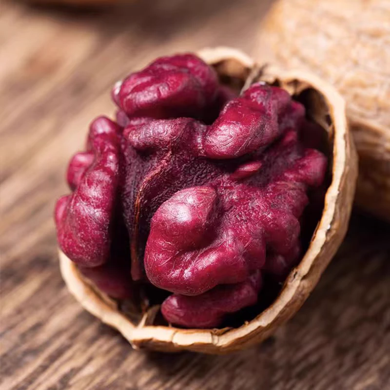 新疆特产老北京2025稀有红衣核桃薄皮纸皮红皮红心坚果零食