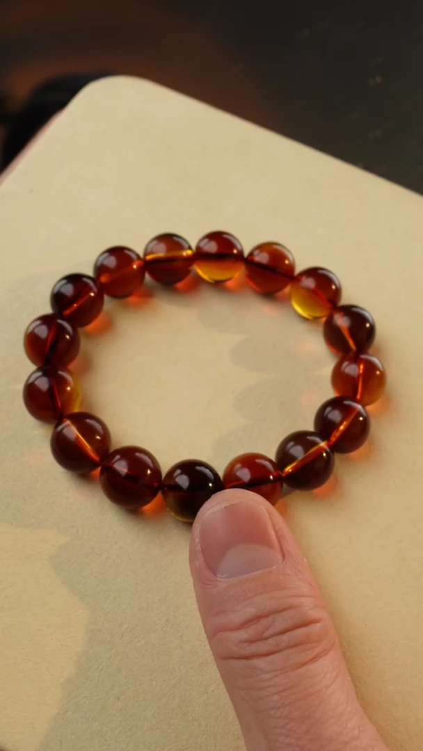 【闪购商品】琥珀颈饰未镶嵌13+红蓝珀手串