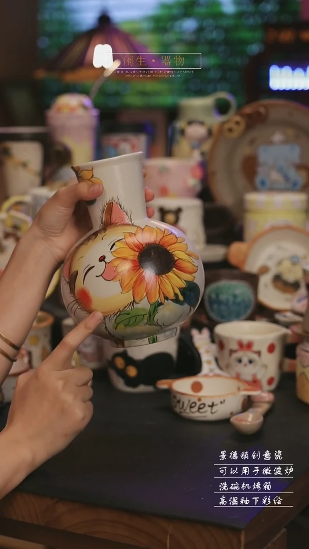 陶瓷景德镇可爱设计师款陶瓷