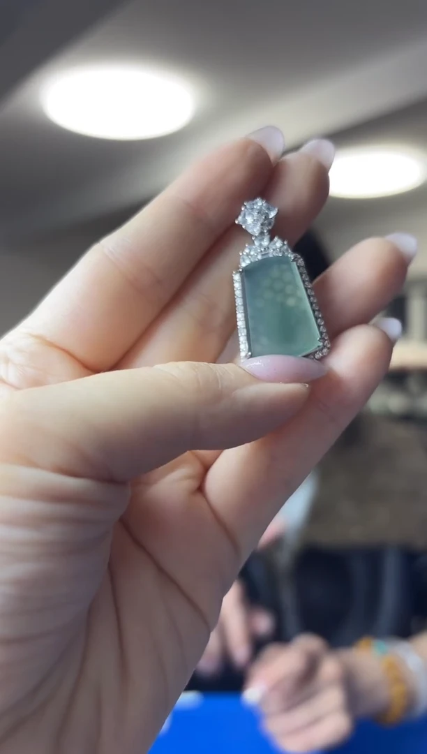 颈饰银S925镶嵌翡翠（多样性发一件）