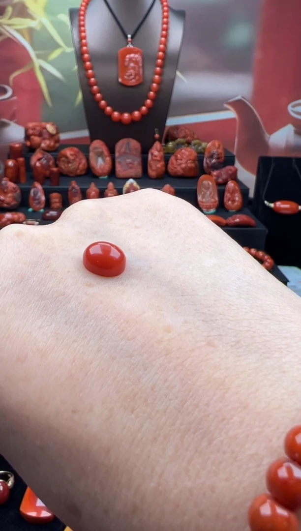 未镶嵌戒面南红玛瑙o****o戒面