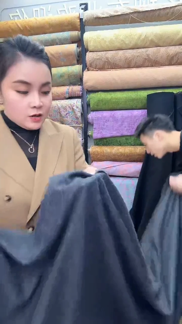 19号黑灰色针织羊毛1米