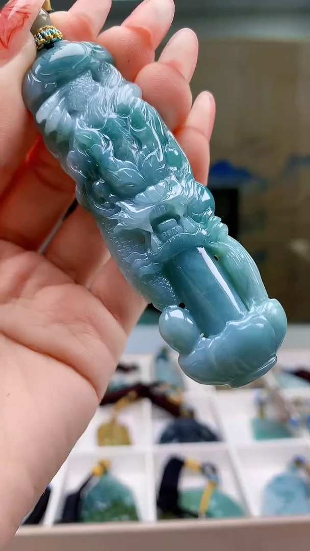 【闪购商品】定制翡翠未镶嵌5028ty-毛货挂件137