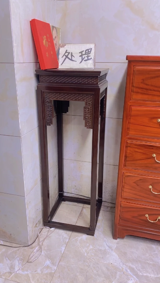 【闪购商品】花梨木类邵氏紫檀116高·花架·一对·