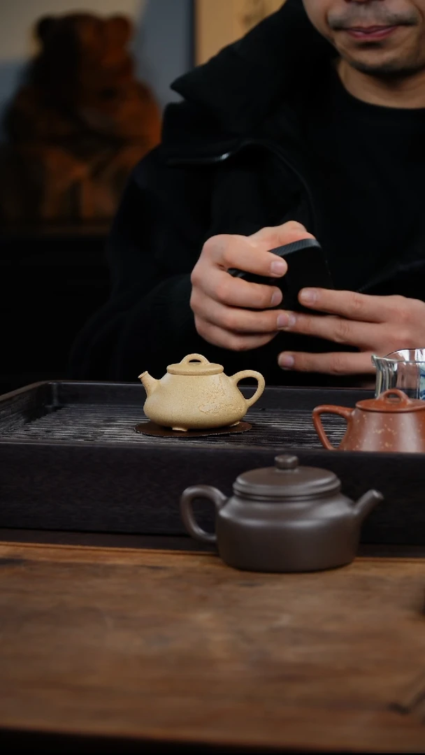 【闪购商品】紫砂茶壶120c 心舟瓢     梨皮段泥