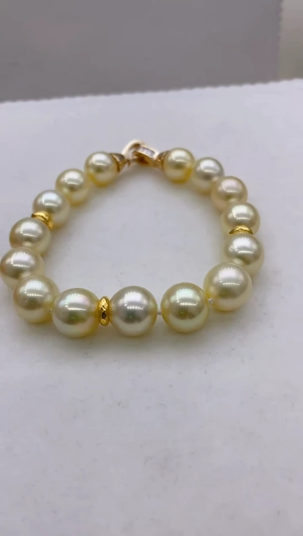 未镶嵌海水珍珠手链78 10-12mm